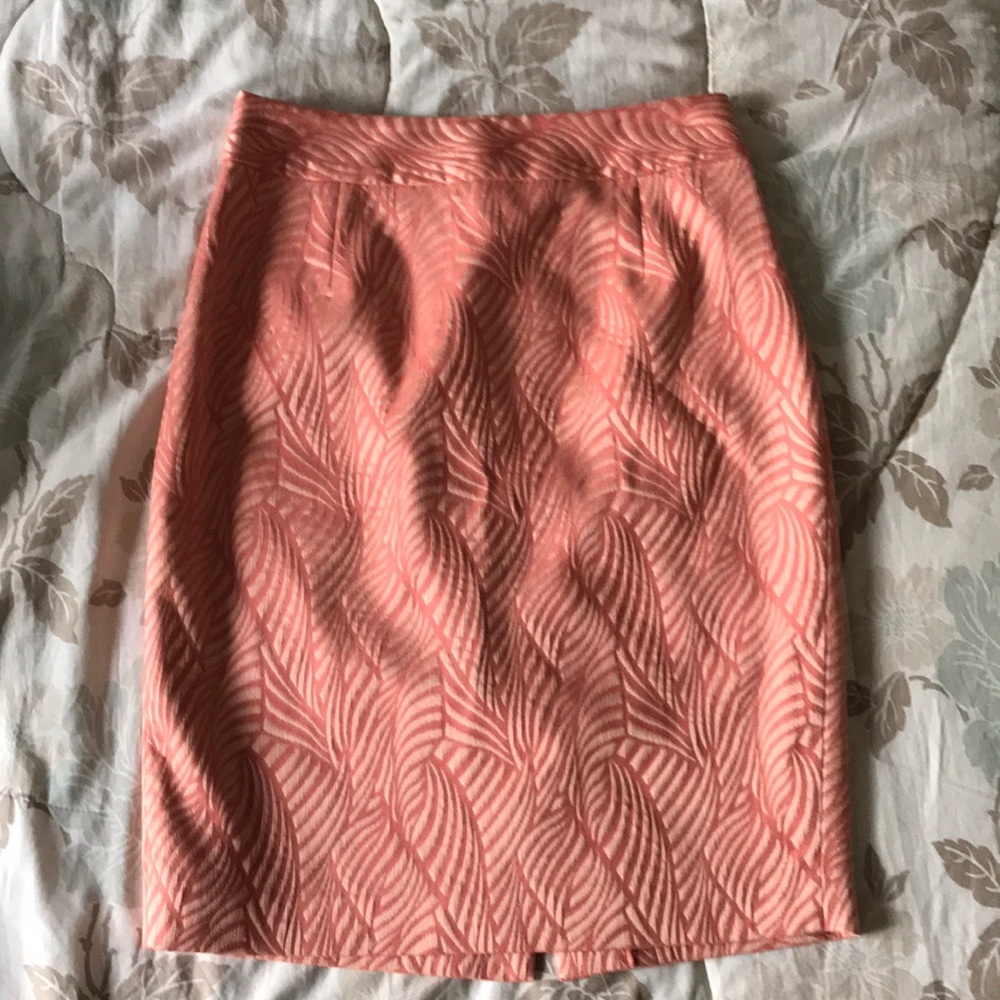 Calvin Klein Pink Coral Pencil Skirt